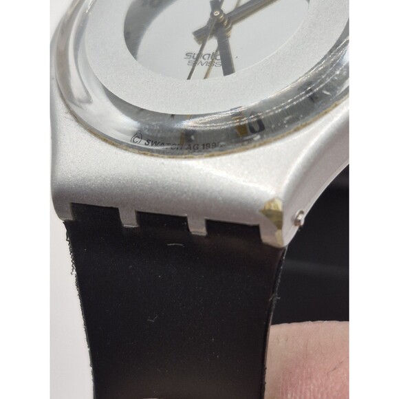 Vintage Swatch Swiss Made Silicone Back-Up GM140 Watch Wristwatch 1990